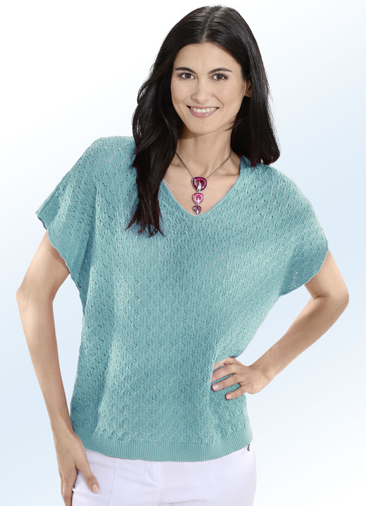 - Pulli in weiter Form, in Größe 036 bis 052, in Farbe JADEGRÜN