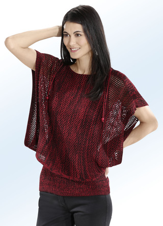 Poncho-Pulli in doppellagiger Verarbeitung