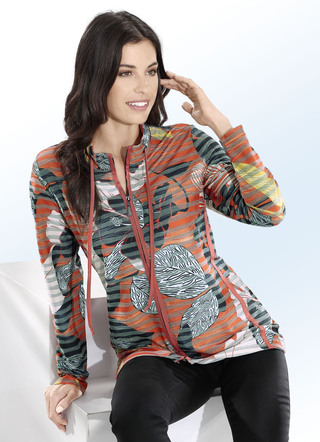 Shirtjacke mit durchgehendem Reißverschluss