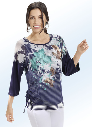 Doppellagiges Shirt mit Zierplättchen