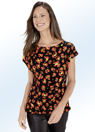 Shirt mit Gummizug am Saumabschluss