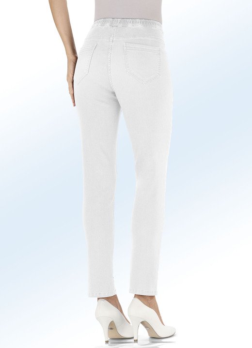 Hosen - Jeans in Schlupfform, in Größe 017 bis 052, in Farbe WEISS Ansicht 4