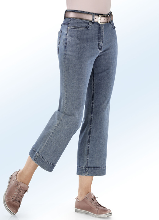 culotten - Jeans-Culotte in 5-Pocket-Form, in Größe 017 bis 050, in Farbe JEANSBLAU Ansicht 3