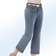 culotten - Jeans-Culotte in 5-Pocket-Form – Farbe JEANSBLAU – Ansicht 3 culotten - Jeans-Culotte in 5-Pocket-Form, in Größe 017 bis 050, in Farbe WEISS – Farbe JEANSBLAU – Ansicht 3