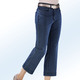 culotten - Jeans-Culotte in 5-Pocket-Form – Farbe DUNKELBLAU – Ansicht 3 culotten - Jeans-Culotte in 5-Pocket-Form, in Größe 017 bis 050, in Farbe WEISS – Farbe DUNKELBLAU – Ansicht 3