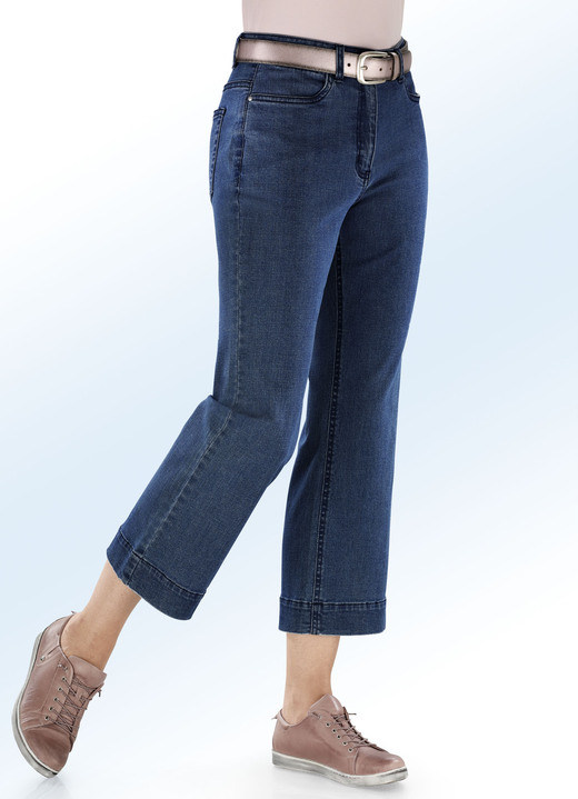 culotten - Jeans-Culotte in 5-Pocket-Form, in Größe 017 bis 050, in Farbe JEANSBLAU Ansicht 7