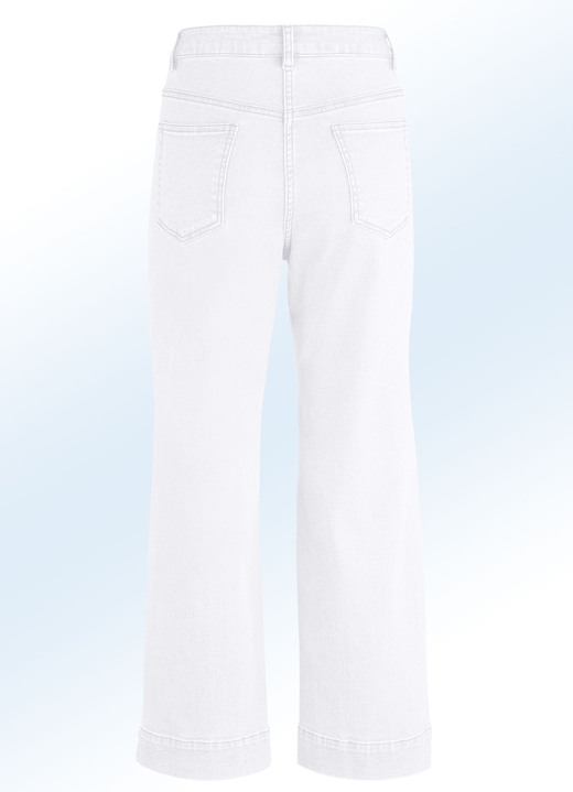 culotten - Jeans-Culotte in 5-Pocket-Form, in Größe 017 bis 050, in Farbe JEANSBLAU Ansicht 10