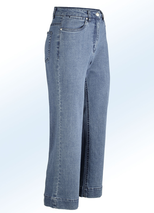 culotten - Jeans-Culotte in 5-Pocket-Form, in Größe 017 bis 050, in Farbe JEANSBLAU Ansicht 1