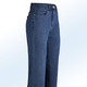 culotten - Jeans-Culotte in 5-Pocket-Form, in Größe 017 bis 050, in Farbe JEANSBLAU – Farbe DUNKELBLAU – Ansicht 1