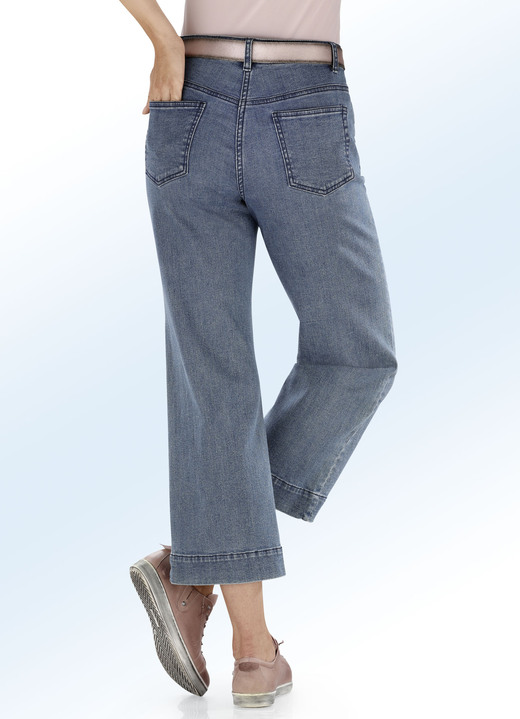 culotten - Jeans-Culotte in 5-Pocket-Form Ansicht 10 culotten - Jeans-Culotte in 5-Pocket-Form, in Größe 017 bis 050, in Farbe WEISS Ansicht 10
