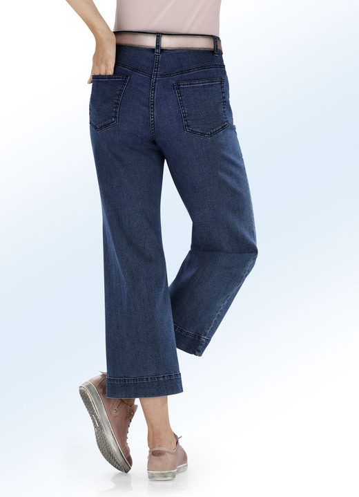 culotten - Jeans-Culotte in 5-Pocket-Form, in Größe 017 bis 050, in Farbe JEANSBLAU Ansicht 8