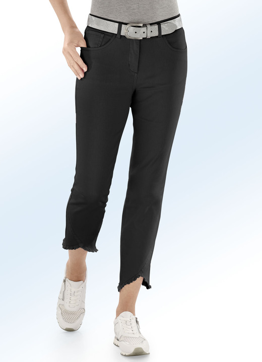 Hosen - Hose in 7/8-Länge mit interessantem Fransenabschluss, in Größe 017 bis 050, in Farbe MINT Ansicht 17