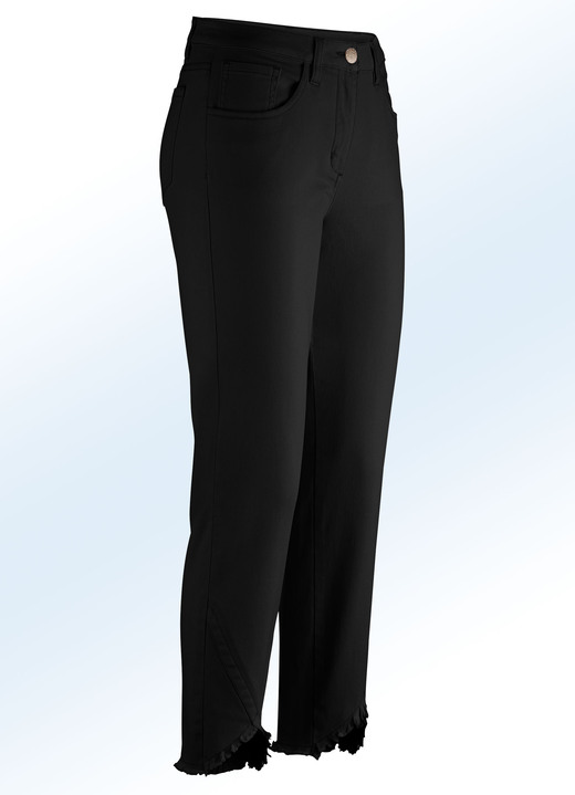 Hosen - Hose in 7/8-Länge mit interessantem Fransenabschluss, in Größe 017 bis 050, in Farbe MINT Ansicht 15