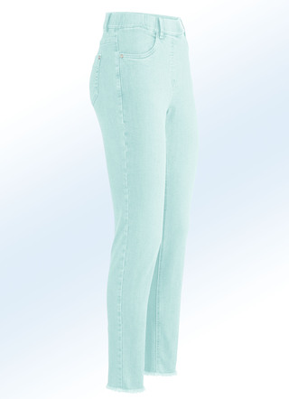 Magic-Jeans mit angesagtem Fransensaum
