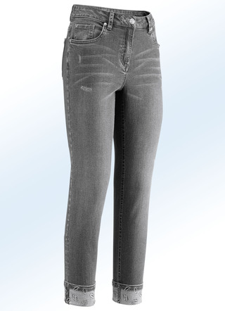 Edel-Jeans mit hübschem Gllitzersteinchnbesatz