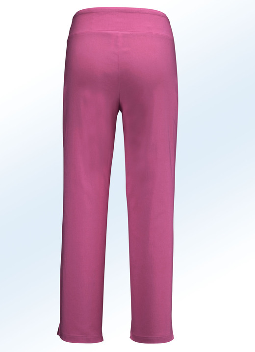 Hosen - Hose in 7/8-Länge mit höherem Formbund in 7 Farben, in Größe 017 bis 052, in Farbe HIMBEERE Ansicht 2