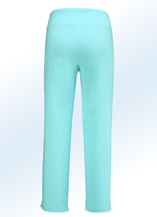 Hosen - Hose in 7/8-Länge mit höherem Formbund in 7 Farben, in Größe 017 bis 052, in Farbe TÜRKIS Ansicht 2