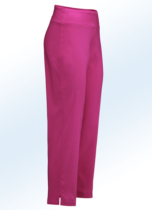 Hosen - Hose in 7/8-Länge mit höherem Formbund in 7 Farben, in Größe 017 bis 052, in Farbe TÜRKIS Ansicht 4