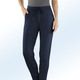 Hosen - Jerseyhose im stadttauglichen Joggpant-Style – Farbe MARINE – Ansicht 3 Hosen - Jerseyhose im stadttauglichen Joggpant-Style, in Größe 017 bis 052, in Farbe JEANSBLAU – Farbe MARINE – Ansicht 3