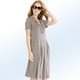 Damenmode - Kleid in Schlupfform, in Größe 036 bis 052, in Farbe TAUPE