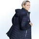 Kurz - Jacke mit gesmoktem Rand an der abnehmbaren Kapuze, in Größe 036 bis 054, in Farbe NAVY