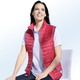 Damenmode - Funktionsweste mit Kontrastpaspelierungen – Farbe ROT Damenmode - Funktionsweste mit Kontrastpaspelierungen, in Größe 034 bis 052, in Farbe NATURWEISS
