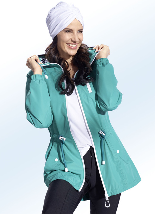 - Funktionsjacke mit fester Kapuze, in Größe 036 bis 052, in Farbe GRÜN Ansicht 2