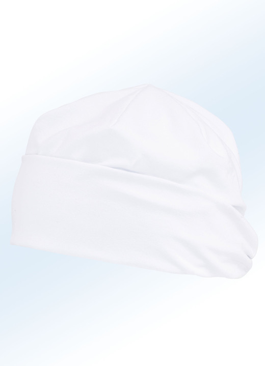 Mützen & Hüte - Mütze mit Raffung, in Farbe WEISS Ansicht 1