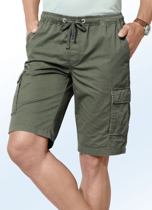 Shorts & Bermudas - Bermudas mit Cargotaschen in 3 Farben, in Größe 024 bis 060, in Farbe MARINE Ansicht 4