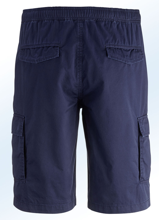 Shorts & Bermudas - Bermudas mit Cargotaschen in 3 Farben Ansicht 3 Shorts & Bermudas - Bermudas mit Cargotaschen in 3 Farben, in Größe 024 bis 060, in Farbe MARINE Ansicht 3