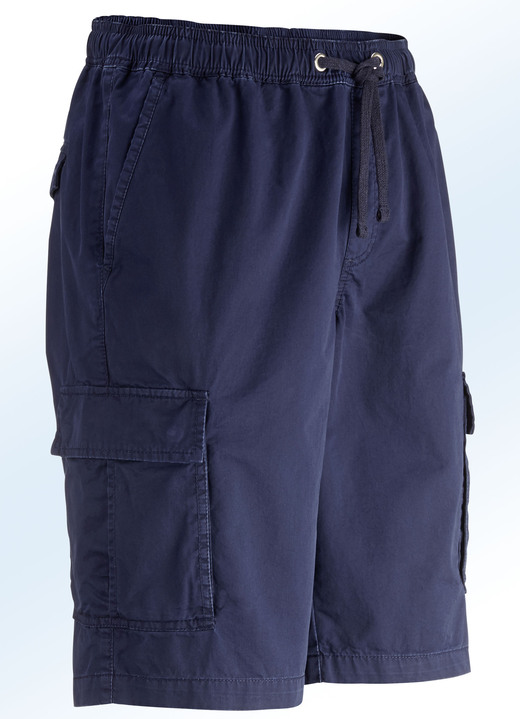 Shorts & Bermudas - Bermudas mit Cargotaschen in 3 Farben Ansicht 2 Shorts & Bermudas - Bermudas mit Cargotaschen in 3 Farben, in Größe 024 bis 060, in Farbe MARINE Ansicht 2