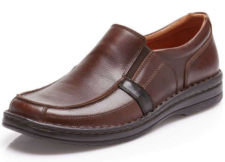 Slipper & Schnürschuhe - GINO GALANTE Slipper mit Kontrast-Einsätzen, in Größe 039 bis 046, in Farbe BURGUND Ansicht 1