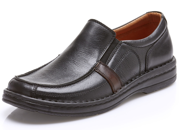 Slipper & Schnürschuhe - GINO GALANTE, klassische Herren-Slipper, mit herausnehmbarem Fußbett, in Größe 039 bis 046, in Farbe COGNAC Ansicht 6