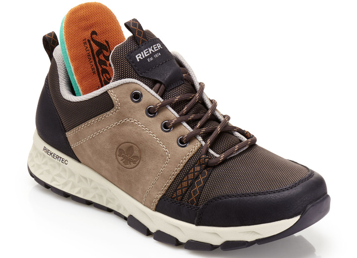 - Rieker Sneaker mit Schnürung, in Größe 040 bis 047, in Farbe TAUPE-BRAUN-SCHWARZ Ansicht 2