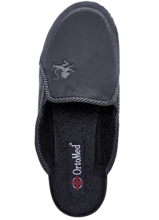 Hausschuhe - Zweierpack, klassische Herren-Hausschuhe, Weite H, mit Gummizug Ansicht 5 Hausschuhe - Zweierpack, klassische Herren-Hausschuhe, Weite H, mit Gummizug, in Größe 040 bis 046, in Farbe BLAU+SCHWARZ Ansicht 5