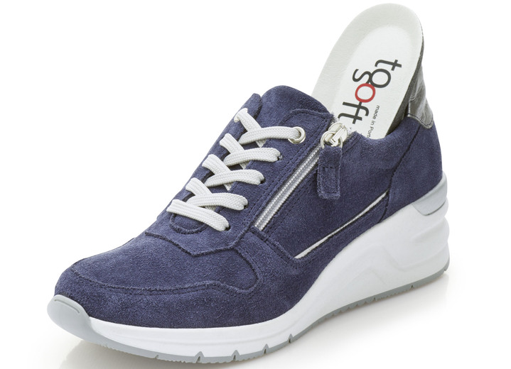 - Toosoft Schnürschuh mit altsilberfarbenen Besätzen, in Größe 037 bis 042, in Farbe MARINE Ansicht 2