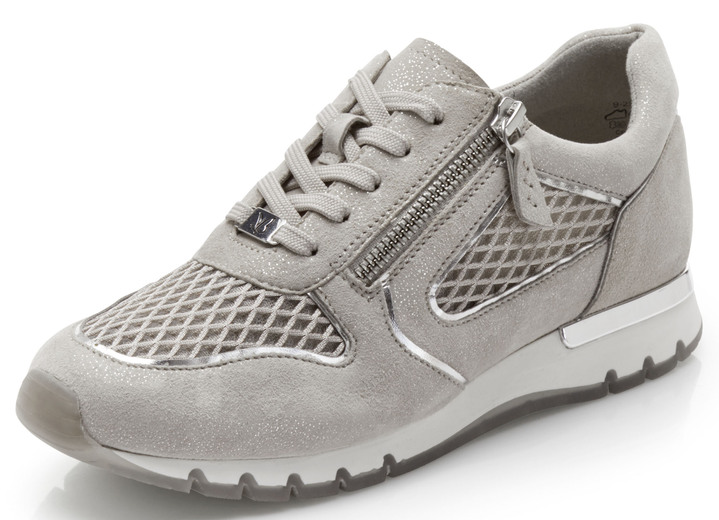 Slipper & Schnürschuhe - Caprice, bequeme Damen-Sneaker, Weite H, mit herausnehmbarem Fußbett, in Größe 036 bis 042, in Farbe TAUPE Ansicht 1
