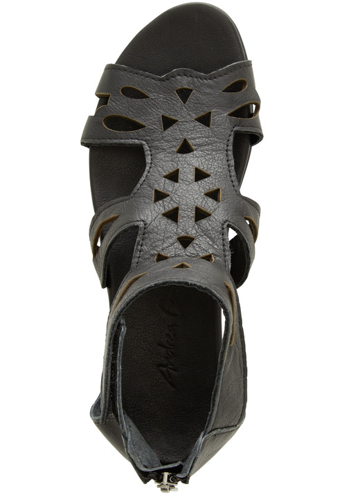 Sandaletten & Pantoletten - Andrea Conti, modische Damen-Sandalen, aus Leder, in Größe 036 bis 041, in Farbe SILBER Ansicht 5