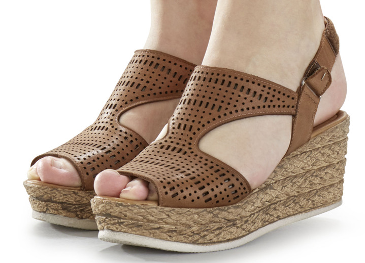 Sandaletten & Pantoletten - Andrea Conti Sandalette aus Nappaleder Ansicht 3 Sandaletten & Pantoletten - Andrea Conti Sandalette aus Nappaleder, in Größe 036 bis 042, in Farbe WEISS Ansicht 3