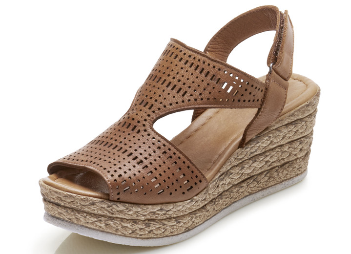 Sandaletten & Pantoletten - Andrea Conti Sandalette aus Nappaleder Ansicht 2 Sandaletten & Pantoletten - Andrea Conti Sandalette aus Nappaleder, in Größe 036 bis 042, in Farbe WEISS Ansicht 2