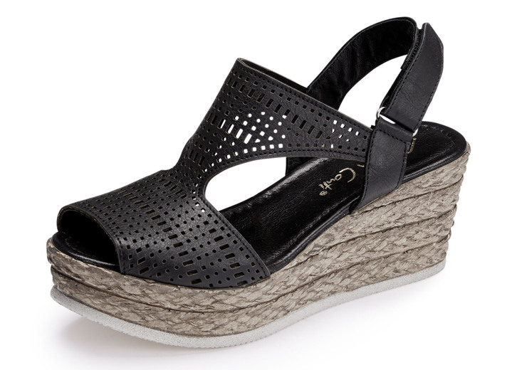 Sandaletten & Pantoletten - Andrea Conti Sandalette aus Nappaleder Ansicht 4 Sandaletten & Pantoletten - Andrea Conti Sandalette aus Nappaleder, in Größe 036 bis 042, in Farbe WEISS Ansicht 4