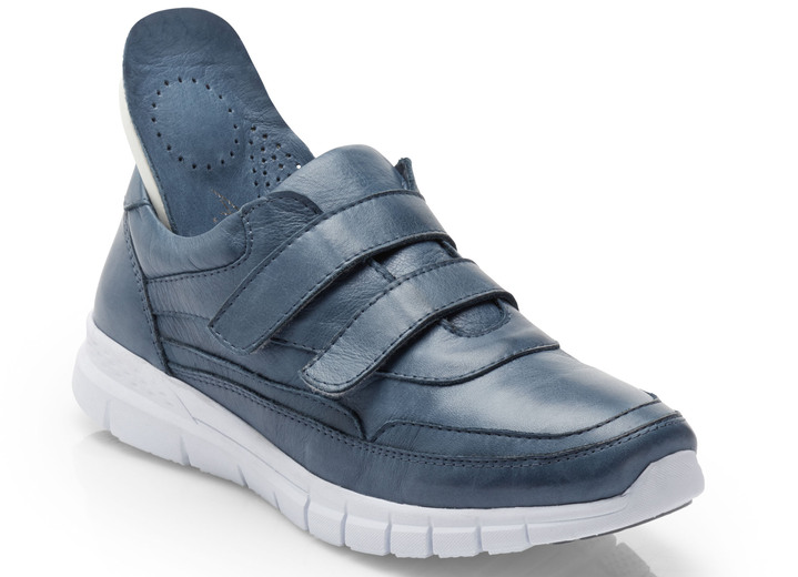 Slipper & Schnürschuhe - Andrea Conti Sneaker mit Klettspangen Ansicht 2 Slipper & Schnürschuhe - Andrea Conti Sneaker mit Klettspangen, in Größe 036 bis 042, in Farbe JEANS Ansicht 2