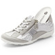 Remonte - Remonte Sneaker mit bedruckten Besätzen – Farbe HELLGRAU-WEISS – Ansicht 2 Remonte - Remonte Sneaker mit bedruckten Besätzen, in Größe 036 bis 043, in Farbe HELLBLAU-SILBER – Farbe HELLGRAU-WEISS – Ansicht 2