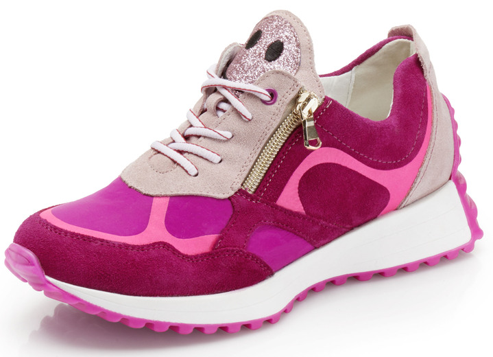 - Waldläufer Sneaker mit frecher Glitzer-Applikation, in Größe 3 1/2 bis 8, in Farbe PINK Ansicht 1