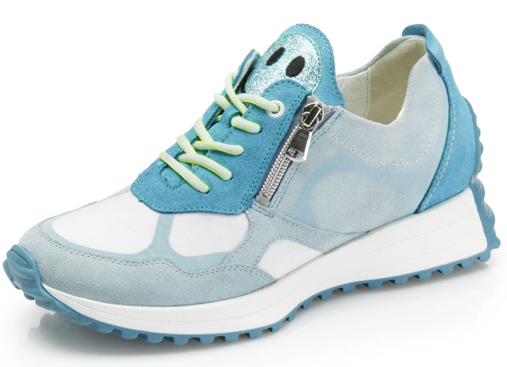 - Waldläufer Sneaker mit frecher Glitzer-Applikation, in Größe 3 1/2 bis 8, in Farbe TÜRKIS Ansicht 1