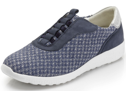 Waldläufer Slipper aus edel glitzerndem Textilmaterial