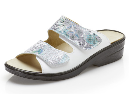 Pantolette mit floralem Druck