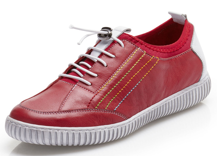 Slipper & Schnürschuhe - Gemini Sneaker mit elastischem Textilmaterial, in Größe 036 bis 042, in Farbe ROT Ansicht 1