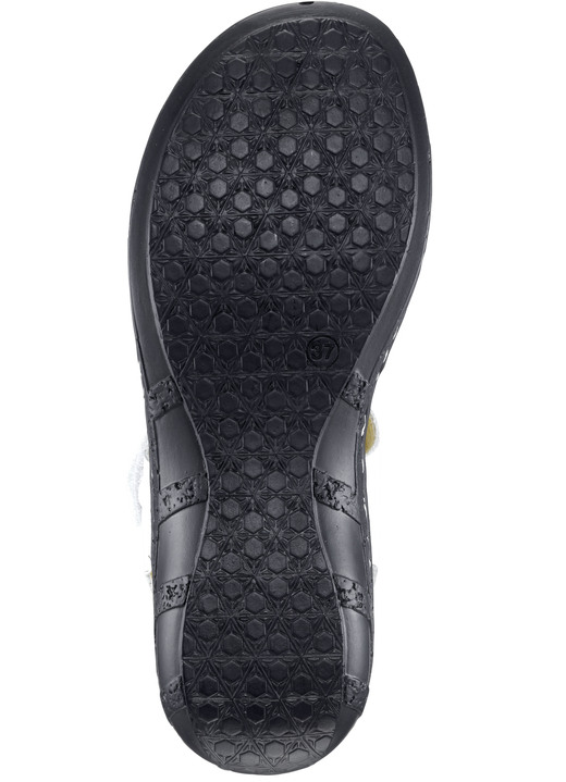 Sandaletten & Pantoletten - ELENA EDEN, modische Damen-Sandalen, Weite G, mit Klettverschluss, in Größe 035 bis 042, in Farbe WEISS Ansicht 3