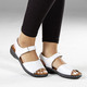 Sandaletten & Pantoletten - ELENA EDEN, modische Damen-Sandalen, Weite G, mit Klettverschluss – Farbe WEISS – Ansicht 4 Sandaletten & Pantoletten - ELENA EDEN, modische Damen-Sandalen, Weite G, mit Klettverschluss, in Größe 035 bis 042, in Farbe COGNAC – Farbe WEISS – Ansicht 4